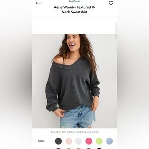 Aerie V neck sweatshirt